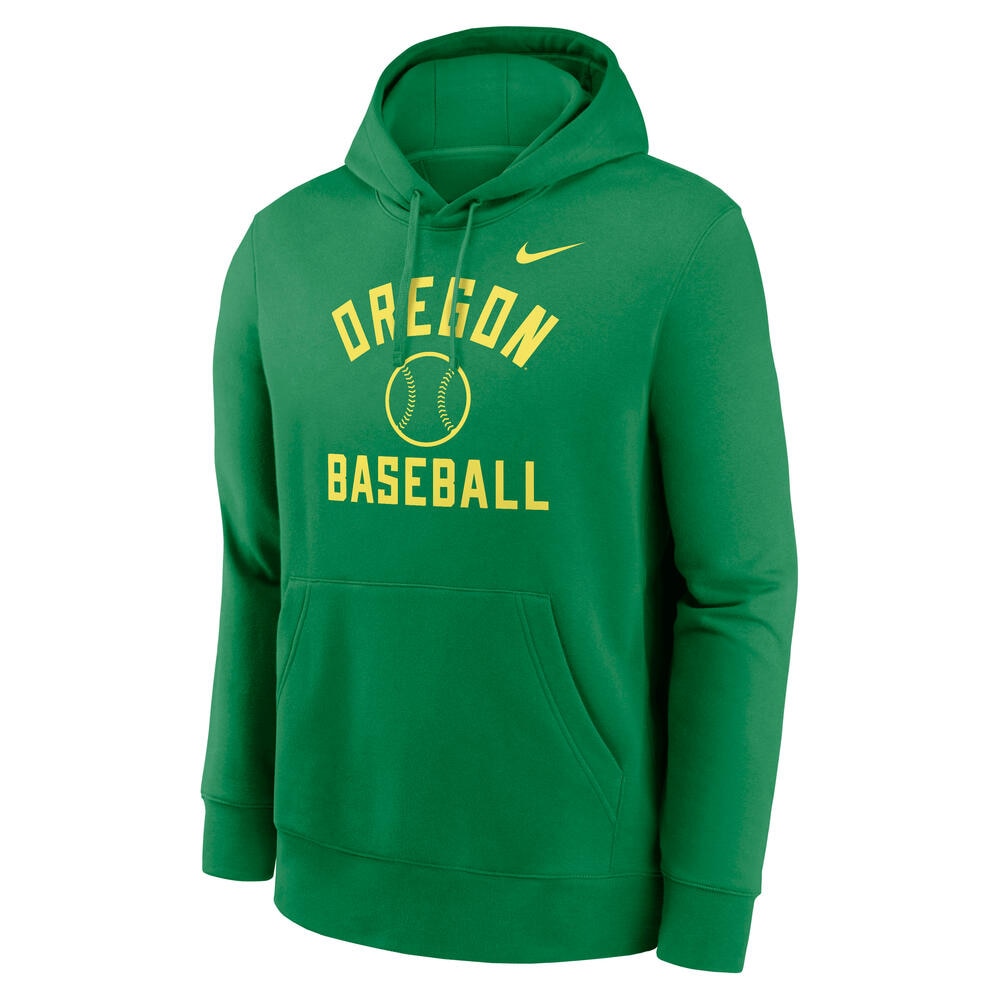 Arched Oregon, Nike, Green, Hoodie, Men, Baseball, Pullover, Sweatshirt, 853999